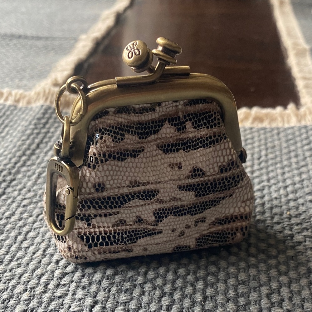 HOBO Animal Print Mini Bag with Gold Accents